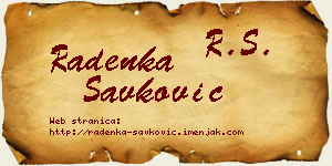 Radenka Savković vizit kartica